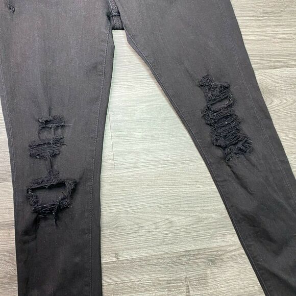 AG ADRIANO GOLDSCHMIED | sz 25 Women's Black Destroyed Farrah Skinny Ankle Jeans - Picture 4 of 8